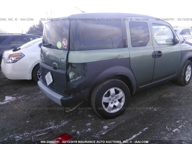 5J6YH28684L034458 - 2004 HONDA ELEMENT EX GREEN photo 6