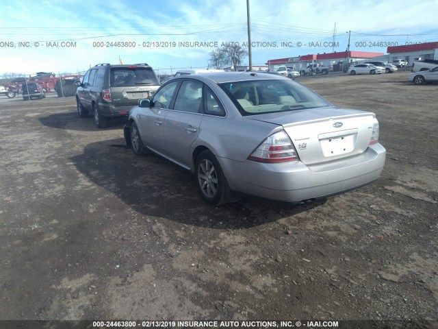 1FAHP24W78G182670 - 2008 FORD TAURUS SEL SILVER photo 3