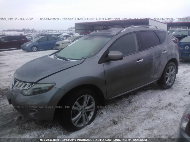 JN8AZ18W19W211294 - 2009 NISSAN MURANO S/SL/LE GRAY photo 2