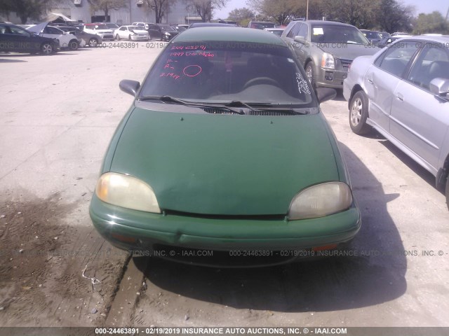 2C1MR5293V6759530 - 1997 GEO METRO LSI GREEN photo 6