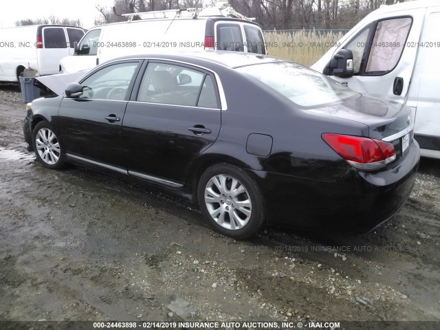 4T1BK3DB2BU384791 - 2011 TOYOTA AVALON LIMITED BLACK photo 3