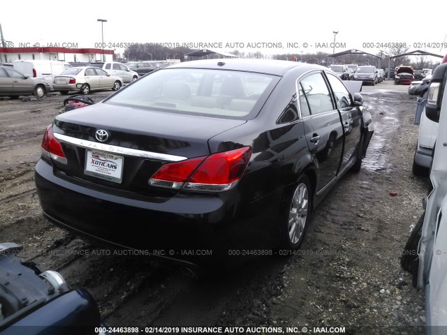 4T1BK3DB2BU384791 - 2011 TOYOTA AVALON LIMITED BLACK photo 4