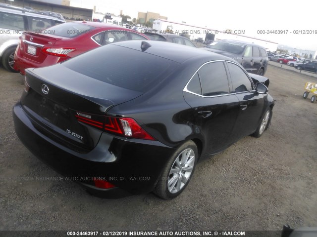 JTHBA1D26G5035631 - 2016 LEXUS IS 200T BLACK photo 4