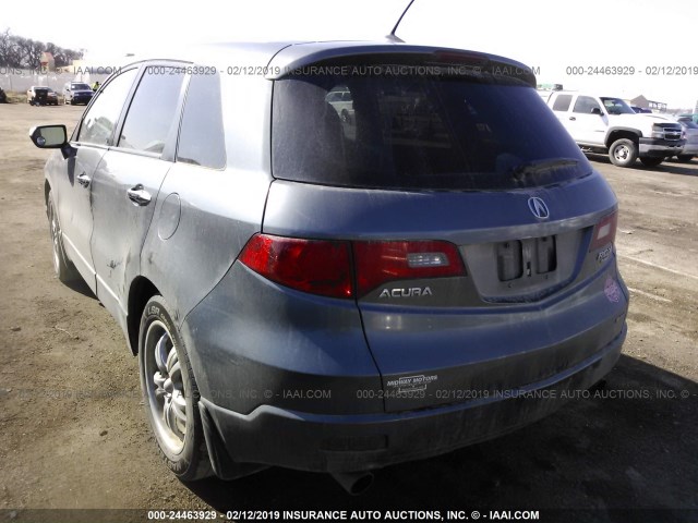 5J8TB18578A019486 - 2008 ACURA RDX TECHNOLOGY GRAY photo 3