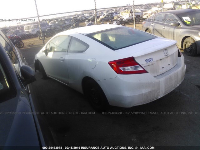 2HGFG3B58CH564660 - 2012 HONDA CIVIC LX თეთრი ფოტო 3