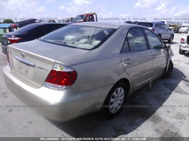 4T1BE32K35U383714 - 2005 TOYOTA CAMRY LE/XLE/SE GOLD photo 4
