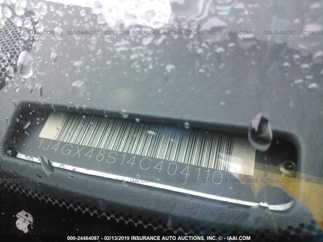 1J4GX48S14C404110 - 2004 JEEP GRAND CHEROKEE LAREDO/COLUMBIA/FREEDOM 银色 照片 9