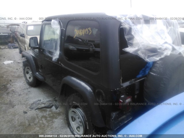 1J4FA29133P365180 - 2003 JEEP WRANGLER / TJ SE BLACK photo 3