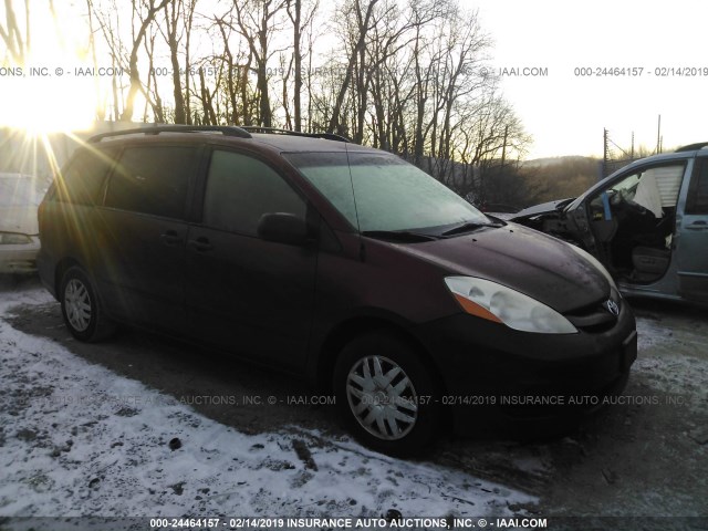 5TDZK23C58S138497 - 2008 TOYOTA SIENNA CE/LE RED photo 1