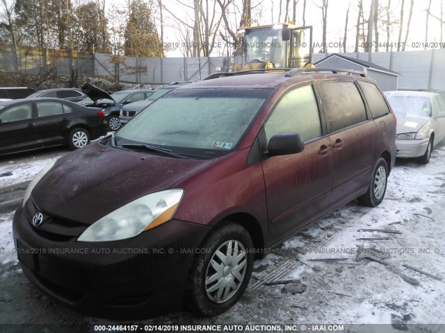 5TDZK23C58S138497 - 2008 TOYOTA SIENNA CE/LE RED photo 2