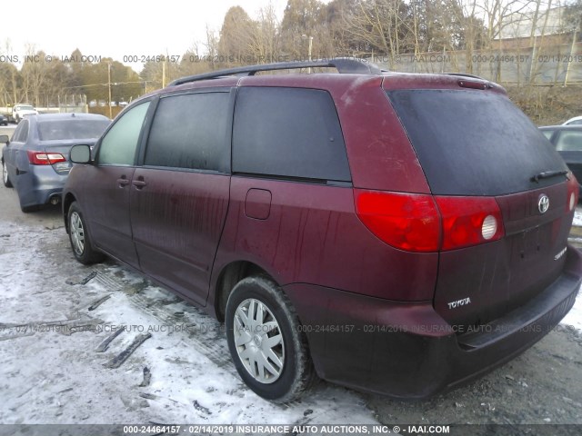 5TDZK23C58S138497 - 2008 TOYOTA SIENNA CE/LE RED photo 3