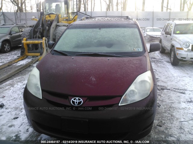 5TDZK23C58S138497 - 2008 TOYOTA SIENNA CE/LE RED photo 6