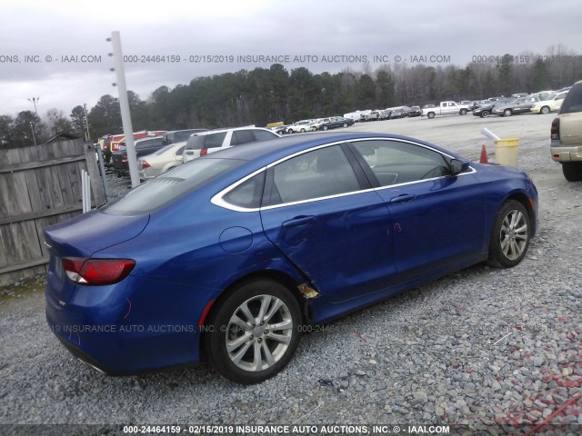 1C3CCCAG9GN141006 - 2016 CHRYSLER 200 LIMITED BLUE photo 4