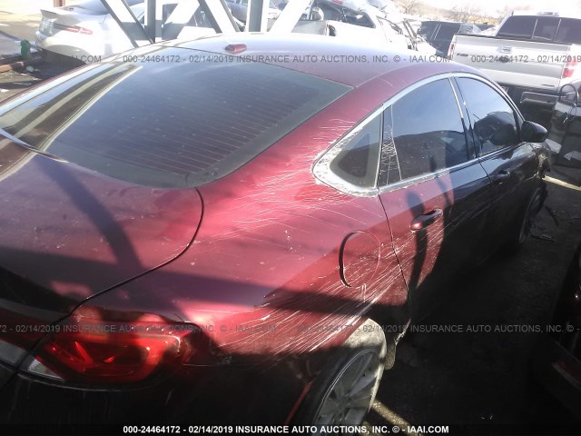 1C3CCCABXGN106494 - 2016 CHRYSLER 200 LIMITED MAROON photo 4