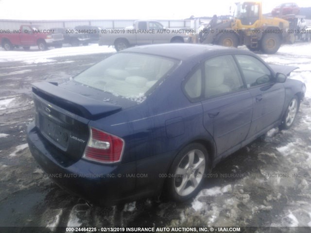 4S3BL626567219136 - 2006 SUBARU LEGACY 2.5I LIMITED BLUE photo 4