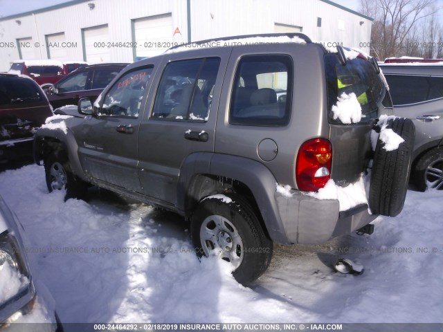 1J4GK48K53W707208 - 2003 JEEP LIBERTY SPORT/FREEDOM GOLD photo 3