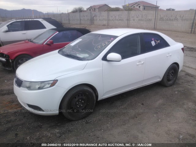 KNAFT4A27C5610362 - 2012 KIA FORTE LX WHITE photo 2