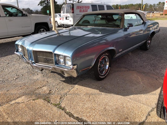 342671M176811 - 1971 OLDSMOBILE CUTLASS SUPREME  BLUE photo 2