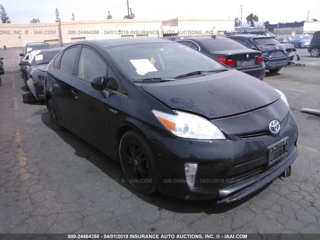 JTDKN3DU8E1770375 - 2014 TOYOTA PRIUS BLACK photo 1