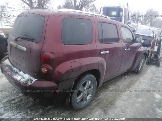 3GNCA23D38S671789 - 2008 CHEVROLET HHR LT RED photo 4