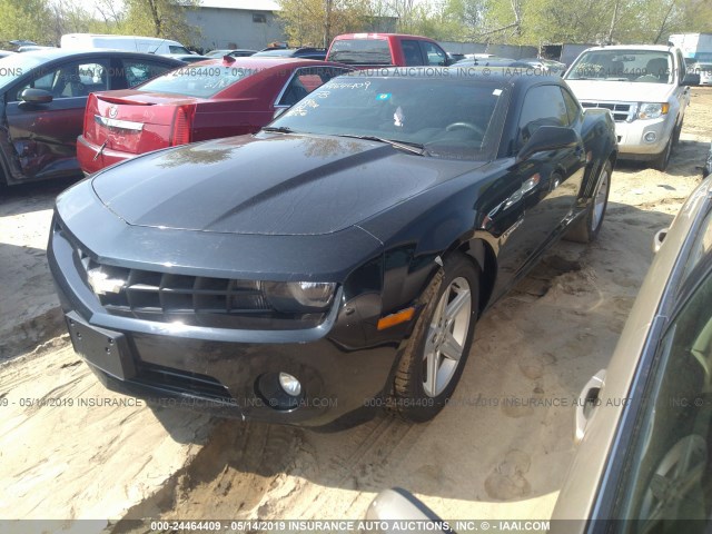 2G1FB1EV1A9202389 - 2010 CHEVROLET CAMARO LT BLACK photo 2