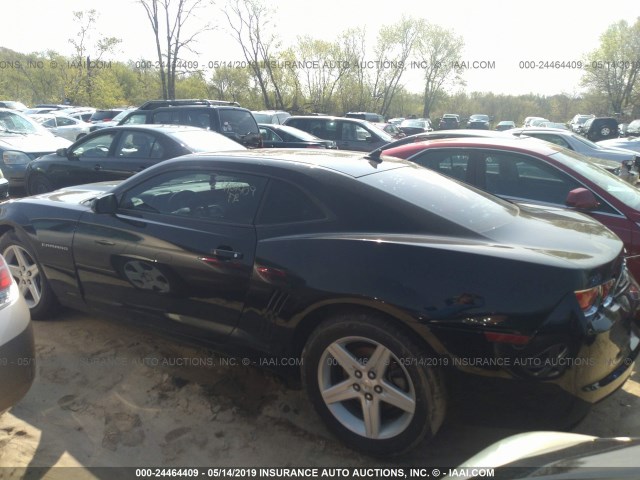 2G1FB1EV1A9202389 - 2010 CHEVROLET CAMARO LT BLACK photo 3