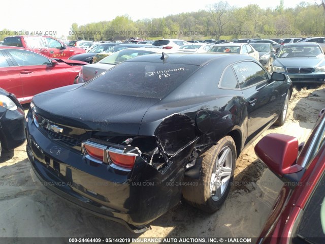 2G1FB1EV1A9202389 - 2010 CHEVROLET CAMARO LT BLACK photo 4