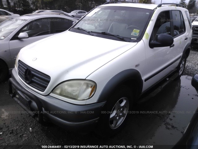 4JGAB54E3WA005998 - 1998 MERCEDES-BENZ ML 320 WHITE photo 2