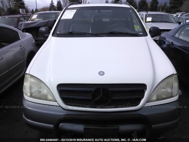 4JGAB54E3WA005998 - 1998 MERCEDES-BENZ ML 320 WHITE photo 6