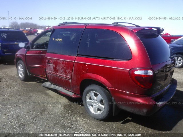 2D4GP44LX7R186669 - 2007 DODGE GRAND CARAVAN SXT RED photo 3