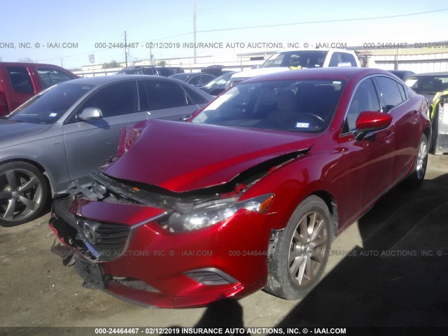 JM1GJ1U6XE1135617 - 2014 MAZDA 6 SPORT RED photo 2