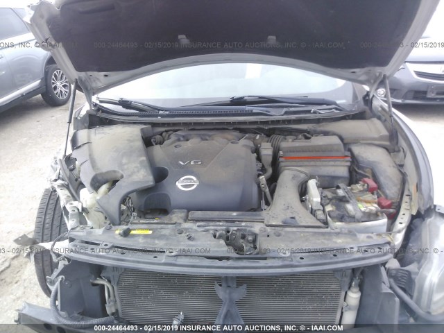 1N4AA5AP7CC851733 - 2012 NISSAN MAXIMA S/SV SILVER photo 10