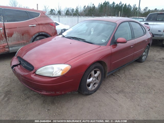 1FAFP55U8YG232904 - 2000 FORD TAURUS SES RED photo 2