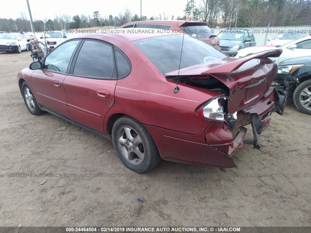 1FAFP55U8YG232904 - 2000 FORD TAURUS SES RED photo 3