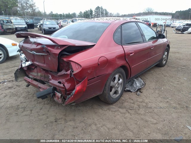 1FAFP55U8YG232904 - 2000 FORD TAURUS SES RED photo 4