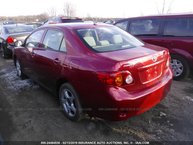 2T1BU4EE2AC494023 - 2010 TOYOTA COROLLA S/LE/XLE RED photo 3