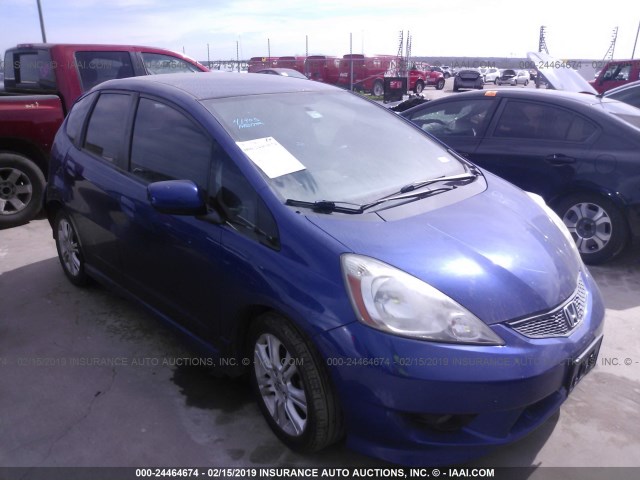 JHMGE8H64AC018507 - 2010 HONDA FIT SPORT BLUE photo 1