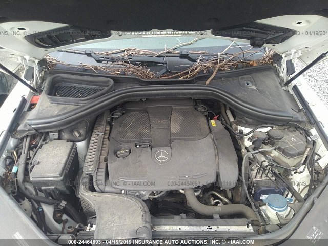 4JGDA5HB6CA019793 - 2012 MERCEDES-BENZ ML 350 4MATIC WHITE photo 10