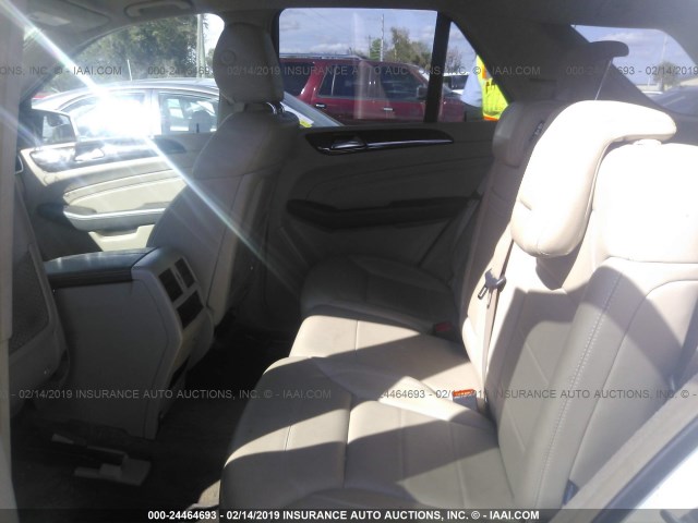 4JGDA5HB6CA019793 - 2012 MERCEDES-BENZ ML 350 4MATIC WHITE photo 8