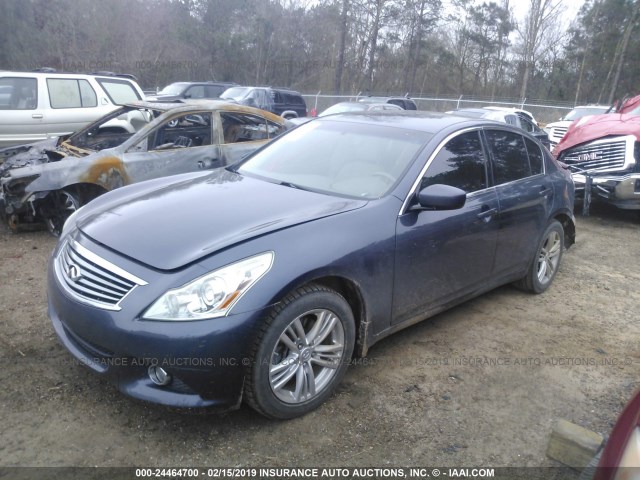 JN1DV6AP2BM602642 - 2011 INFINITI G25 JOURNEY BLUE photo 2