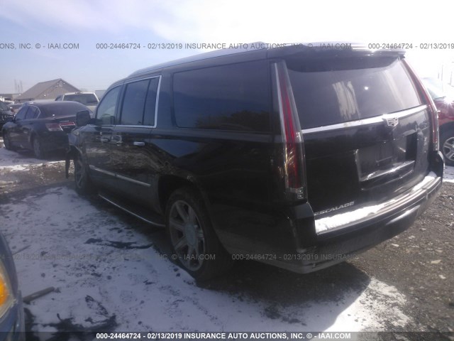 1GYS4HKJ9GR341723 - 2016 CADILLAC ESCALADE ESV LUXURY BLACK photo 3