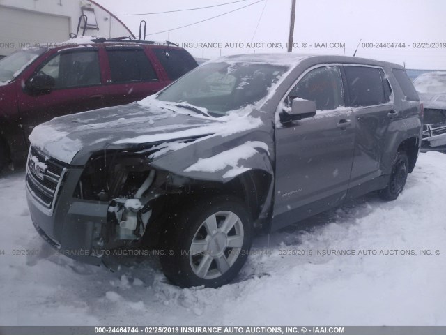 2GKALMEK2C6392721 - 2012 GMC TERRAIN SLE SILVER photo 2