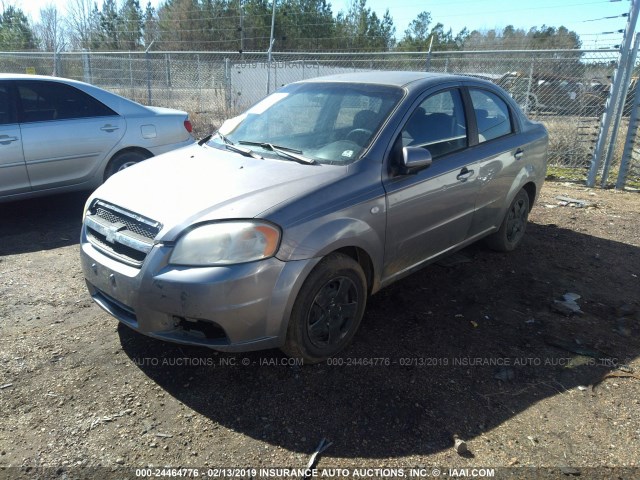 KL1TG56687B113931 - 2007 CHEVROLET AVEO LT GRAY photo 2