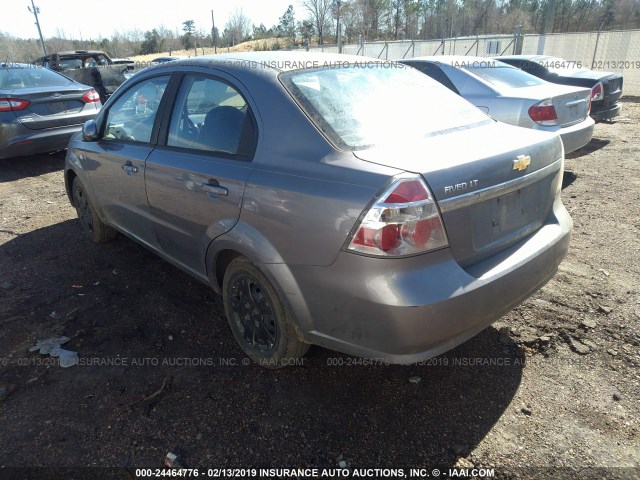 KL1TG56687B113931 - 2007 CHEVROLET AVEO LT GRAY photo 3