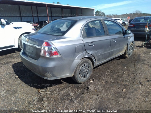 KL1TG56687B113931 - 2007 CHEVROLET AVEO LT GRAY photo 4