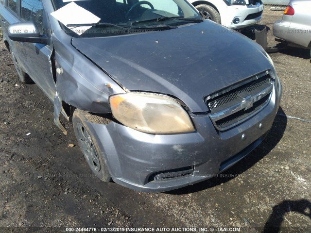 KL1TG56687B113931 - 2007 CHEVROLET AVEO LT GRAY photo 6