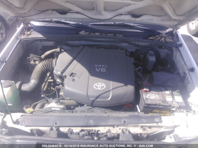 5TEJU62N97Z403070 - 2007 TOYOTA TACOMA DOUBLE CAB PRERUNNER WHITE photo 10