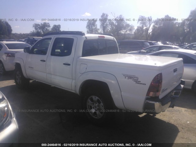 5TEJU62N97Z403070 - 2007 TOYOTA TACOMA DOUBLE CAB PRERUNNER WHITE photo 3