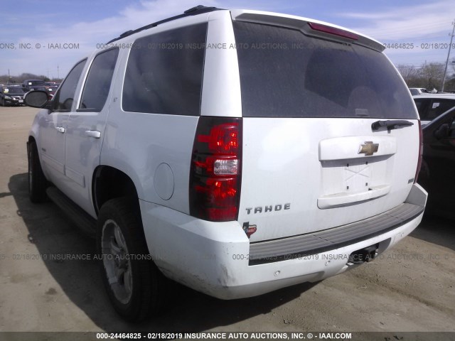 1GNSCBE01BR168501 - 2011 CHEVROLET TAHOE C1500 LT WHITE photo 3