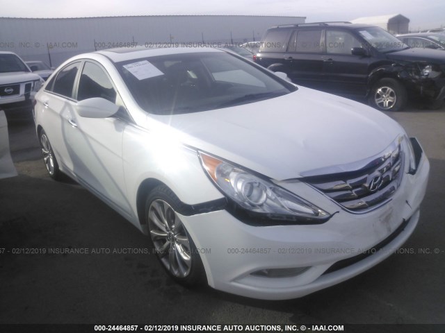 5NPEC4AC8DH666562 - 2013 HYUNDAI SONATA SE/LIMITED WHITE photo 1